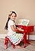 Schoenhut Baby Grand Piano - 30-Key Kids Piano Keyboard with Bench - Toddler Musical Instruments Promote Hand-Eye Coordination - Red Piano Keyboard for 3-12 Years Kids - The Ultimate Gift Piano Toy