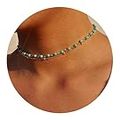 Artilady layer opal choker necklace for women ¡­ (GOLD TURQUOISE)