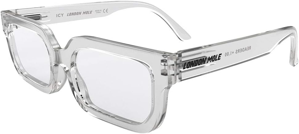 LONDON MOLE® Icy reading glasses, Gloss Transparent, +1.5 Magnification (Pack of 1) - Image 3