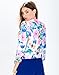 xiaoming Women Fashion Vintage Floral Open Front Slim Casual Blazer Suit Jacket