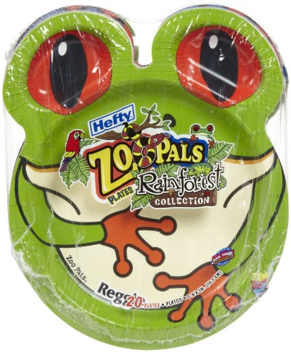 Hefty Animal Plates. Hefty Zoo Pals Rainforest Plates-1 package of 20