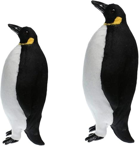 Amazon Co Jp 2個 ペンギン 置物 リアル 模型 アニマルオブジェ 人工毛皮 水族館 カフェ 動物モデル ホビー