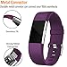 Wepro Replacement Bands for Fitbit Charge 2 HR,Plum, Small
