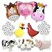 KREATWOW Farm Animal Party Decorations Farm Walking Balloons Cupcake Toppers for Boy or Girls Barnyard Birthday Party Supplies primary