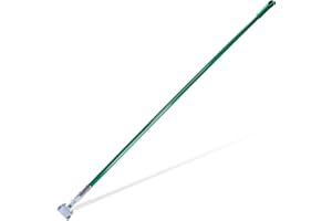 SPARTA Jaw Clamp Dust Mop Handle, Floor Dust Mop Frame Handle, Gripper Holder with Clip-On Connector for Floor Cleaning, Janitorial Supplies, Commercial Use, 60 Inches, Green