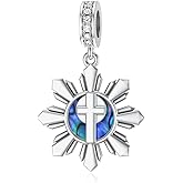 ROMANTICWORK Philippines Sun Charm for Bracelet 925 Sterling Silver Sun Charm Christmas Birthdays Holiday Jewelry Gifts for Women Friend Family