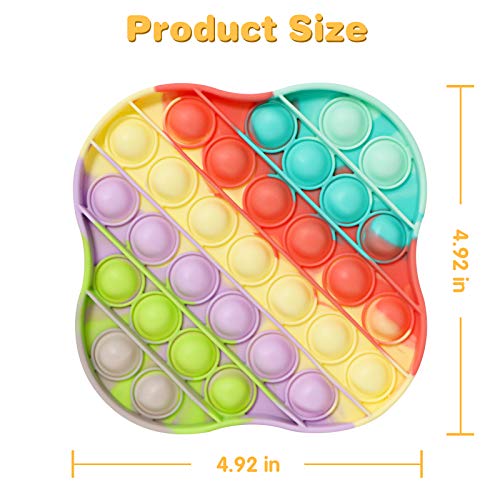 kytuwy Pop Fidget Toy Push Bubble Fidget Sensory Toy Stress Reliever Silicone Toy Autism Special Needs Fidgets for Kids Novelty Gifts for Kids and Adults Multicolor 2 Pack