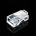 CableCreation Cat6 RJ45 Connectors, 50-Pack Cat6 RJ45 Ends, Ethernet Cable Crimp Connectors UTP Network Plug for Solid Wire and Standard Cable, Transparent