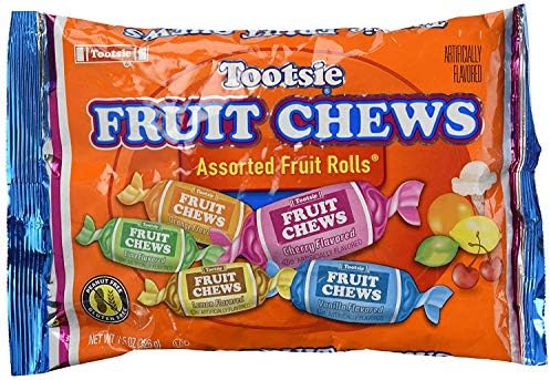 Tootsie Fruit Rolls, Assorted Fruity Flavored, 0.81 lb - PACK OF 4