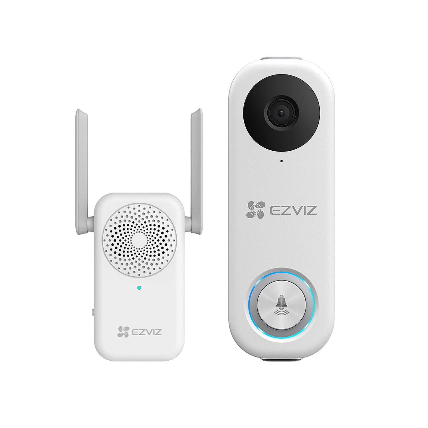 EZVIZ Wired Video Doorbell Camera Kit with Chime, 2.4GHz/5GHz Dual Band WiFi, AI Human Detection, 5M Night Vision, Waterproof, 1080P, 2-Way Audio, SD Card/Cloud Storage (DB1C Kit)