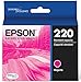 EPSON 220 DURABrite Ultra Ink Standard Capacity Magenta Cartridge (T220320-S) Works with WorkForce WF-2630, WF-2650, WF-2660, WF-2750, WF-2760, Expression XP-320, XP-420, XP-424, 1 Count (Pack of 1)