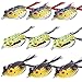 Sougayilang Hollow Frog Fishing Lures Soft Topwater Baits with Tackle Box for Bass Snakehead Saltwater Freshwater Fishing (9Pcs Frog Lures)