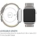 Simpeak Apple Watch Band 38mm, Genuine Leather Replacement iWatch Wristband Sport Strap with Stainless Metal Clasp for Apple Watch Series 3 2 1 Sport and Edition, Grey
