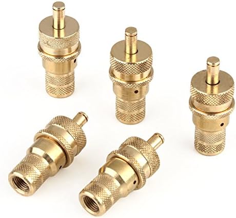 Lukuki 5*4WD Universal Brass Off-Road Automatic Tyre Tire Deflators Set Kit 6-30 PSI