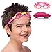 SWIM ELITE Kids Swimming Goggles - Comfortable Adjustable Strap, Anti-Fog, UV Protection, Toddler to Kid Size, Fun and Colorful Case