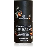Antioxidant Lip Balm Moisturizing Lip Treatment for Hydrated, Luminous Lips | with Cocoa Butter, Sea Buckthorn &amp; Buriti Fruit Oil &ndash; Filler-Free Formula for Hydrated, Luminous Lips &ndash; 0.17 oz