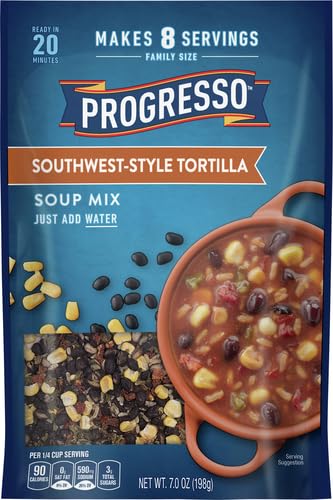 PROGRESSO SOUTHWEST-STYLE TORTILLA DRY SOUP MIX, FAMILY SIZE, 7.0 OZ.