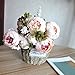 SHINE-CO LIGHTING Artificial Peony Silk Flowers Bouquet Glorious Moral for Home Office Decoration and Weddings (Light Pink)
