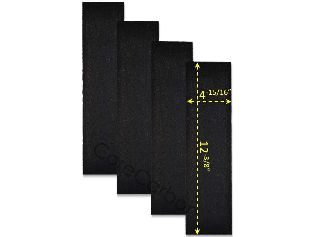 CoreCarbon 4-Pack Exact Fitment Pre-Filter Designed to Fit Honeywell Compact AirGenius 4 Air Purifier Models HFD280, HFD280B