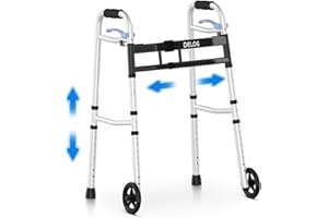 Delog Narrow Walkers for Seniors, Small Walkers for Seniors Tight Spaces Support Up to 350lbs, Standard Walkers for Adults