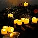 Erosway Flameless Candles, Realistic Flickering Votive Candle Tea Light Battery Operated, 200 Hours of Nonstop Working with Remote and 4/8 Hours Timer, Pack of 12 LED Candles (White)