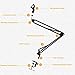 AOREAL Microphone Stand Adjustable Professional Desk Recording Microphone Suspension Boom Scissor Arm Stand With Microphone Clip,Table Mounting Clamp