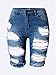Ofenbuy Women's Denim Destroyed Mid Rise Stretchy Bermuda Shorts Jeans Plus size