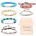 EEPIRR PrePiece Vsco Bracelet Kit, Handmade and Waterproof Natural Shell/Braided Friendship/Ponybead/Wax String Bracelets Set 6 Pack