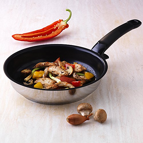 Fissler 138 103 24 100 Crispy Ceramic Comfort Frying pan, Small, Silver/Black