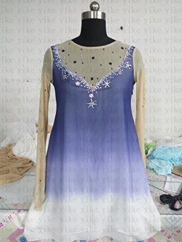 Blue Figure Skating Dresses Custom Women Ice Clothing Competition (Custom)