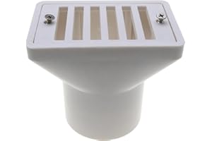 LUORNG 2 Inch White Floor Drain Swimming Pool Water Overflow Outlet Main Drain Cover Replacement Fittings