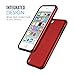MoKo Case Fit iPod Touch 2019 Released iPod Touch 7 / iPod Touch 6 / iPod Touch 5, 2 in 1 Shock Absorbing TPU Bumper Ultra Slim Protective Case with Hard Back Cover - Red