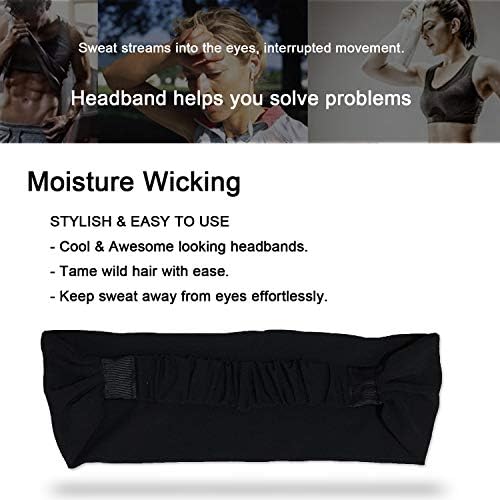 Calbeing Workout Headband for Women Men - Non Slip Sweatband - Stretchy Soft Elastic Head Band - Sports Fitness Exercise Tennis Running Gym Dance Yoga 3 51oD0KHASSL. AC