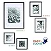 Gallery Perfect 5 Piece Black Wood Photo Frame Gallery Wall Kit with Decorative Art Prints & Hanging Template