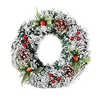 URMAGIC 8/12 Inch Christmas Wreath Artificial Christmas Garland Door Hanging Ornaments Pre-Decorated with Berries Pinecones for Xmas New Year Home Decoration