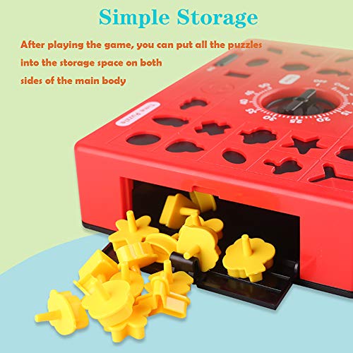 Timed Fun Board Game,Perfection Game with Timer and 24 Shape Pattern