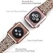 Moonooda Glitter Watch Band Replacement for Apple Watch Bands 38mm 40mm Women Girl Cute Bling Sparkle Strap Wristband Compatible with iWatch Series SE 6 5 4 3 2 1, Rose Gold and Silver
