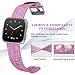 Maledan Compatible with Fitbit Versa Bands, Breathable Woven Fabric Accessories Strap Watch Band for Women Men, Small, Rose Pattern