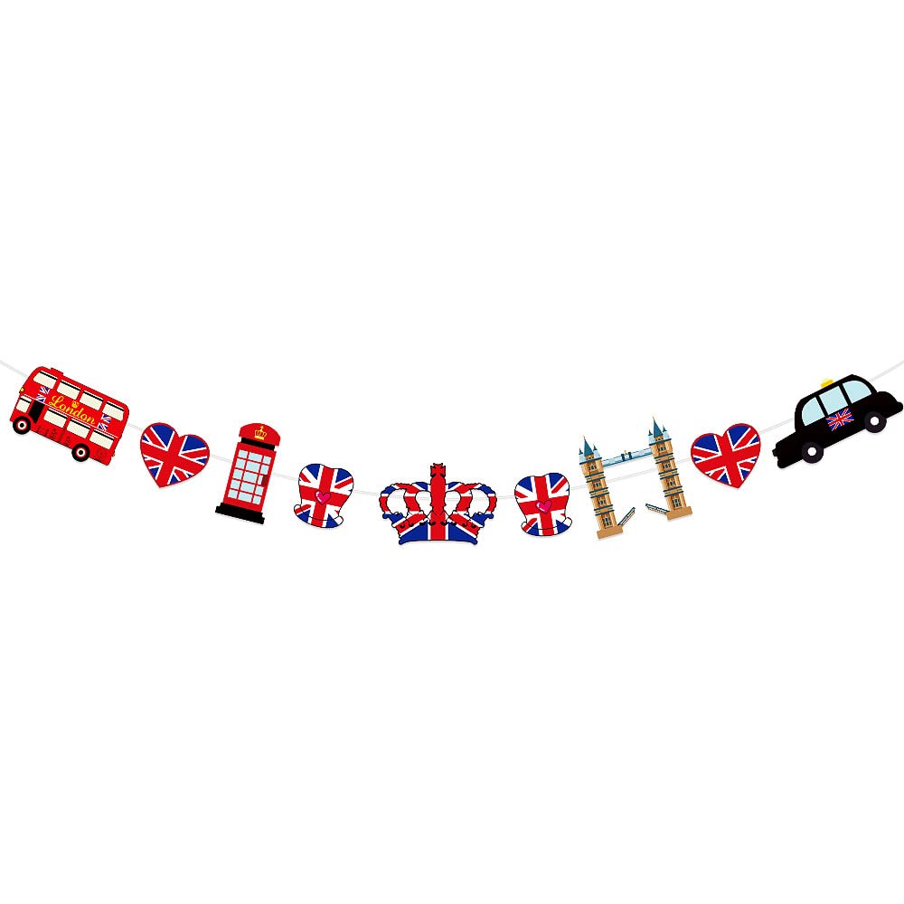 2m King Charles III Union Jack Crown Decorations for Street Party and Royal Event Supplies