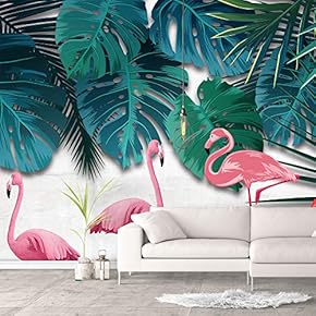 Wall Murals for Bedroom Green Plants Animals Removable Wallpaper Peel and Stick Wall Stickers - 66x96 inches