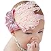 Fullkang Lovely Baby Girls Cotton Flower Feather Headband (pink)
