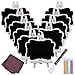 UCEC Mini Chalkboard Signs for Food, Small Chalkboard Signs with Stand for Buffet, Party, Table Number, Place Card, Wooden White Framed Easel and Board with Erasable Marker (10 Pack)