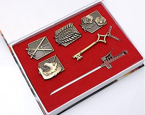 Attack on Titan Badge Weapons Key Pendant Set
