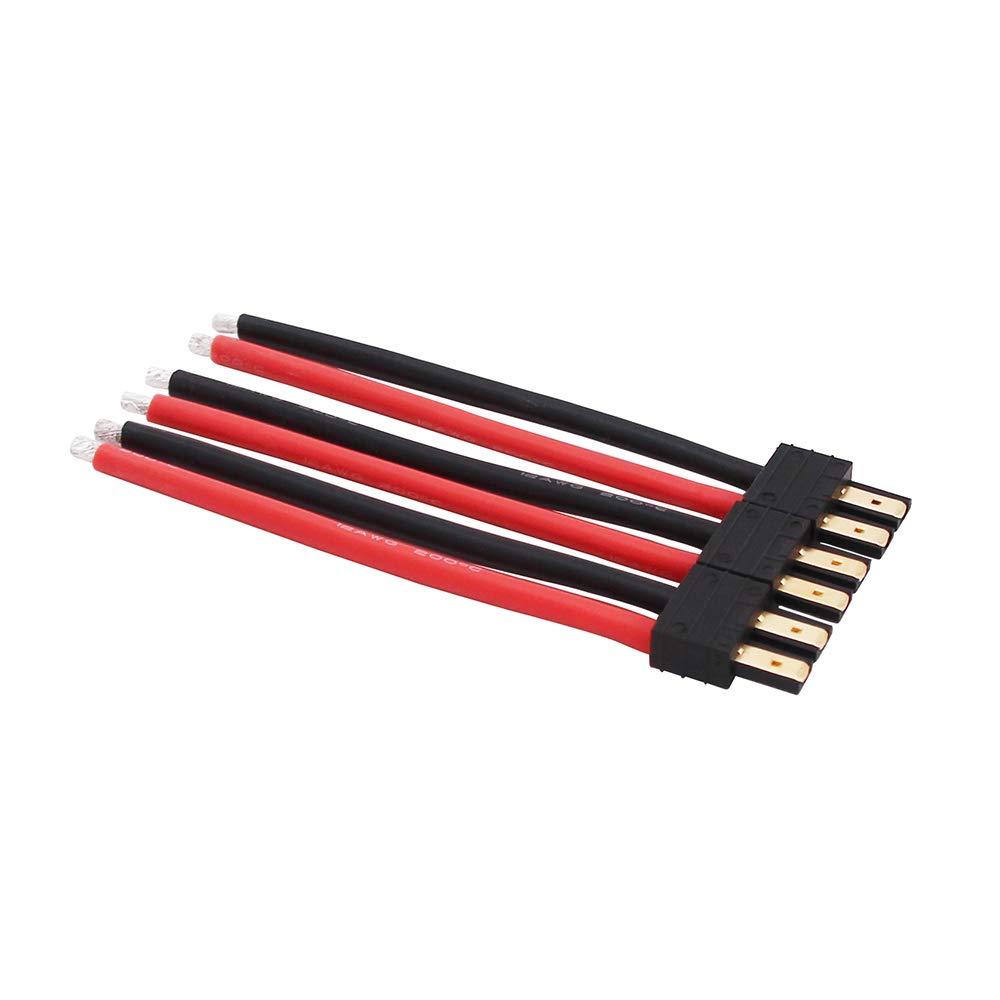 BDHI 3pcs Traxxas TRX Male Connectors 10cm 12awg Wire for Turnigy/Zippy(B140-3)