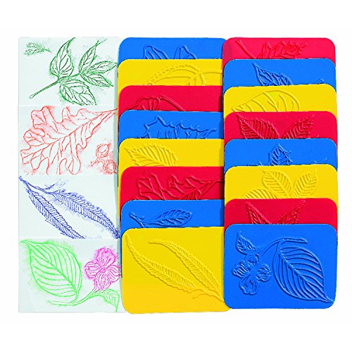 Roylco R-5815 Leaf Rubbing Plates, 1" Height, 8.5" Wide, 5" Length (16 per Package)