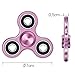 Hand Spinner Fidget Toy, 3-5 Mins Spin Metal Stainless Bearing EDC Fidget Tri-Spinner for ADHD Focus Releasing Stress (Rose Gold)
