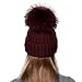 Winter Beanie Hats for Women Real Fur Pom Pom Slouchy Beanies Bobble Ski Cap