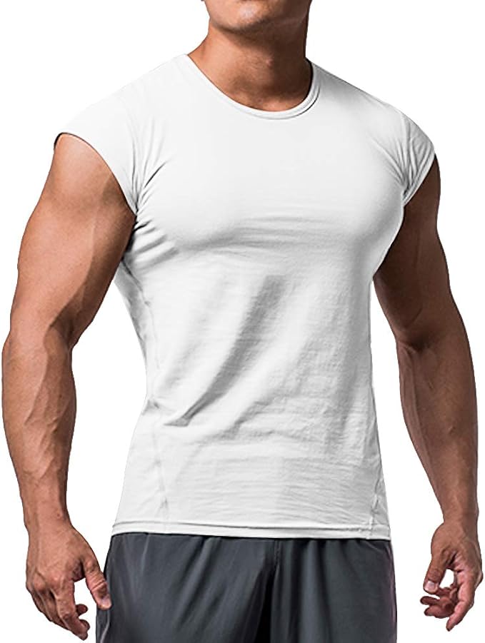 Musculation Shirts Hommes T-Shirt à Manches Courtes pour la Musculation Gym Workout Tee ...