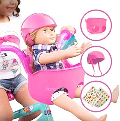 doll bike seat and helmet