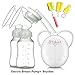 BTshine Breast Pump Double Electric - Breastfeeding Massager USB Suction Milk Pump Rechargeable, Hospital Grade for Mom's Comfort for Travel (A)